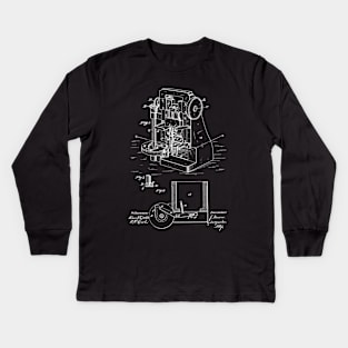 bullet-machine Vintage Patent Hand Drawing Kids Long Sleeve T-Shirt